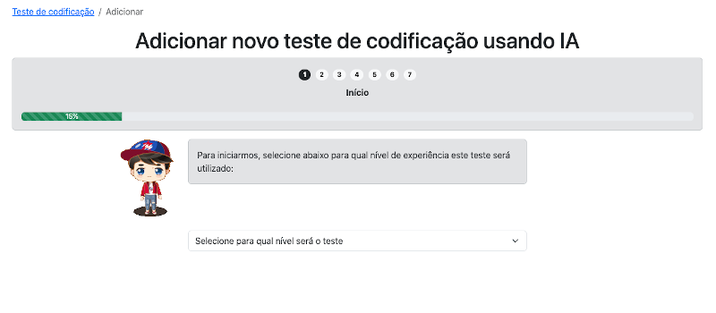 Criação de testes de codificação com o auxílio de inteligência artificial